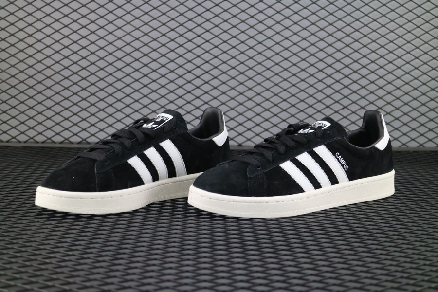 кроссовки мужские Adidas Campus Core Black / Ftwr White / Chalk White