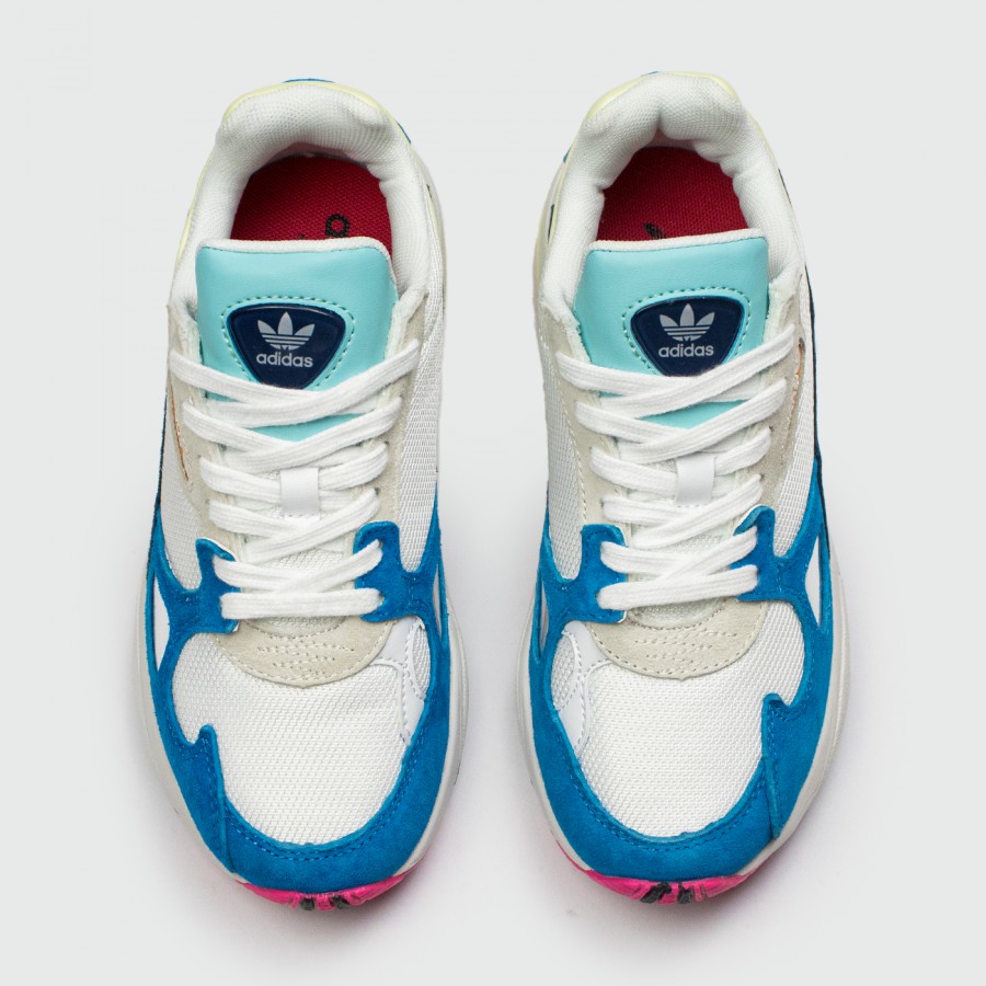 кроссовки женские Adidas Falcon Ftwr White / Ftwr White / Blue