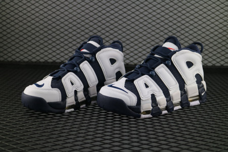 кроссовки мужские Nike Air More Uptempo «Olympic» Dark blue / White