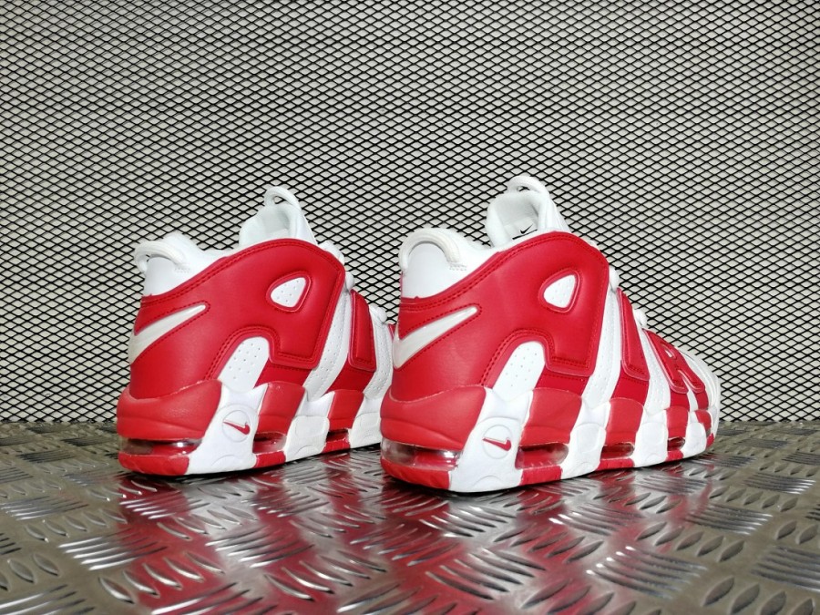 кроссовки мужские Nike Air More Uptempo White / Gym Red