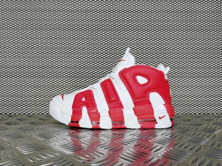 кроссовки мужские Nike Air More Uptempo White / Gym Red