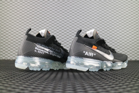 кроссовки мужские Nike Air Vapormax Fk / Off-White / Black / Total Orange / Clear