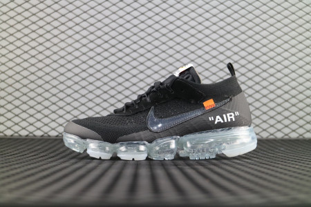 кроссовки мужские Nike Air Vapormax Fk / Off-White / Black / Total Orange / Clear