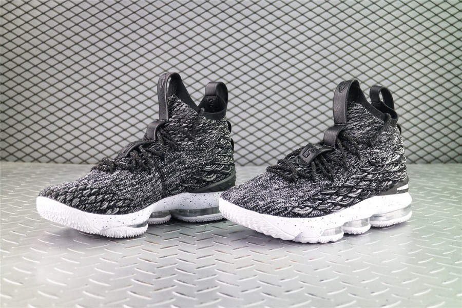 кроссовки мужские Nike Lebron XV «ASHES» Black / White / White