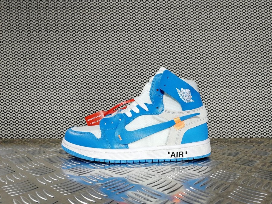 кроссовки мужские Nike Off-White X Jordan 1 UNC Blue