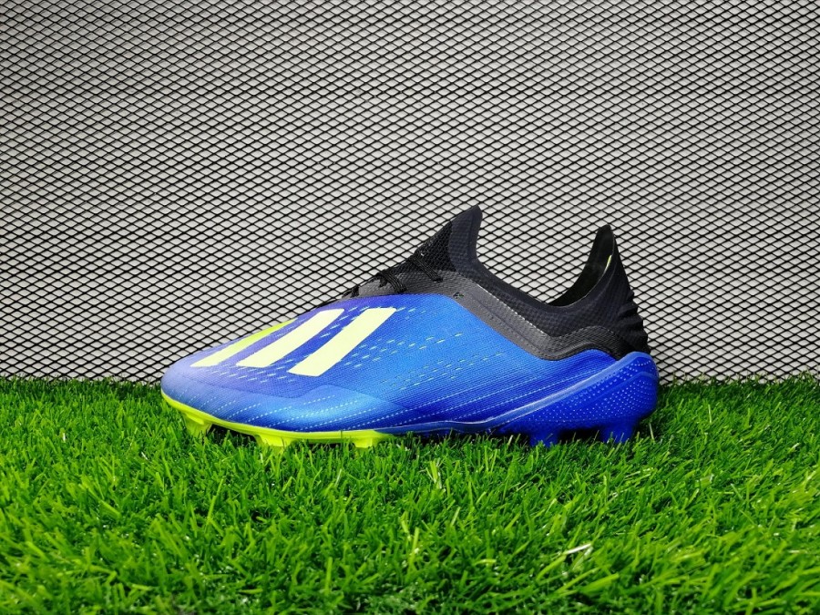 бутсы мужские Adidas X 18.1 FG Football Blue / Solar Yellow / Core Black