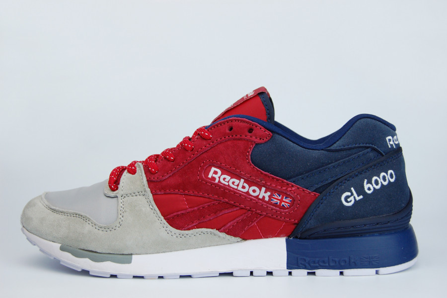 кроссовки мужские Reebok GL6000 «Summer In New England» Cranberry Red / Tin Grey / Collegiate Navy /