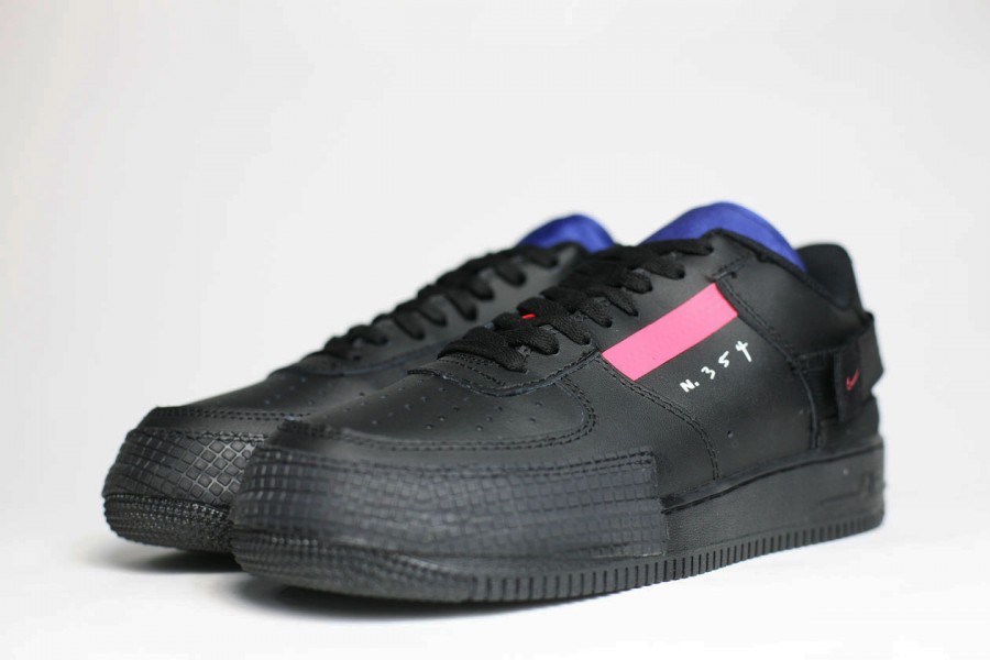 кроссовки Nike Air Force 1 Type Black / Anthracite-Pink Tint