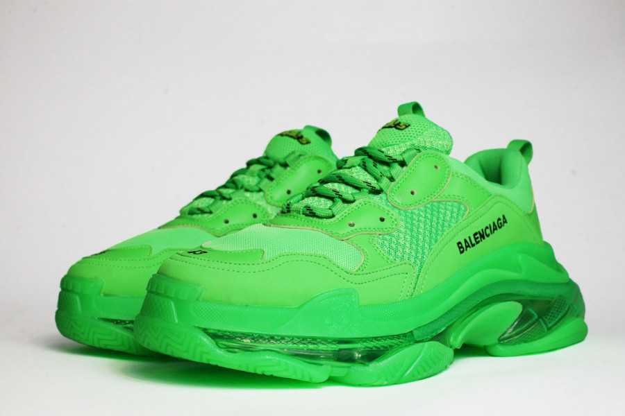 кроссовки Balenciaga Triple S Neon Green / Clear Sole