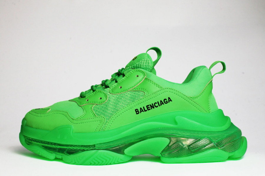 кроссовки Balenciaga Triple S Neon Green / Clear Sole