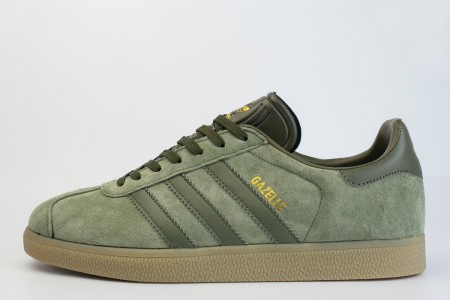 кроссовки Adidas Gazelle Suede Green / Gum