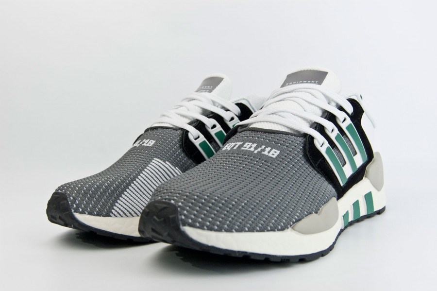 кроссовки Adidas EQT Support 91/18 Core Black / Clear Granite / Sub Green