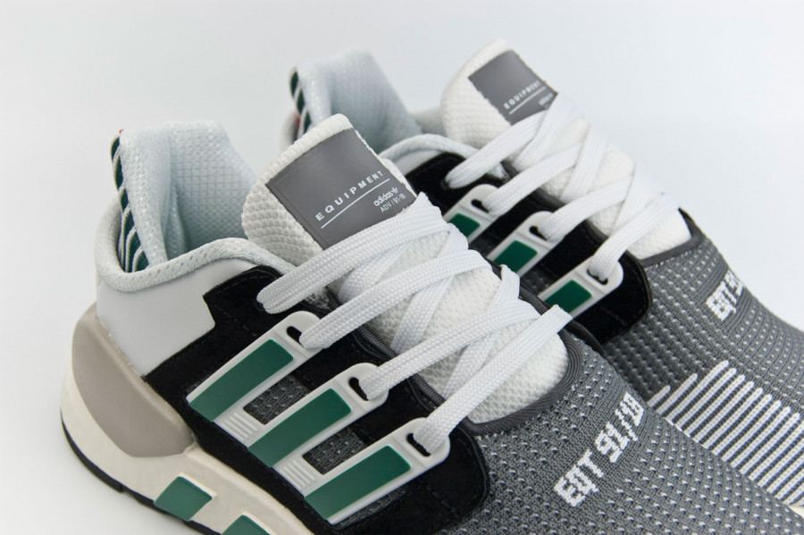 кроссовки Adidas EQT Support 91/18 Core Black / Clear Granite / Sub Green