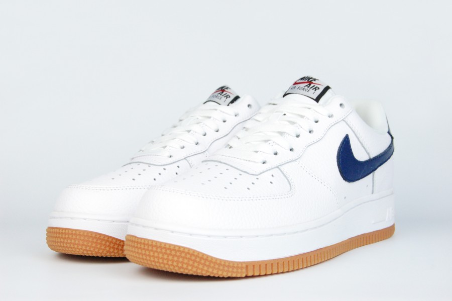 кроссовки Nike Air Force 1 White Blue Swoosh