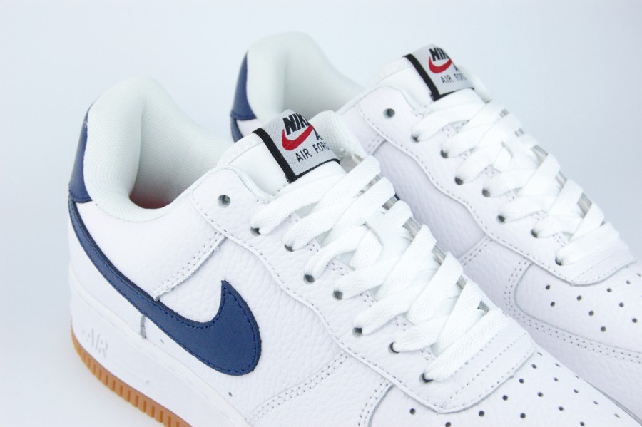 кроссовки Nike Air Force 1 White Blue Swoosh
