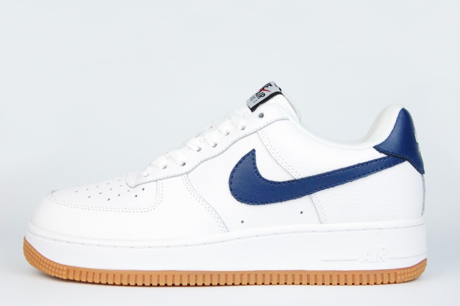 кроссовки Nike Air Force 1 White Blue Swoosh