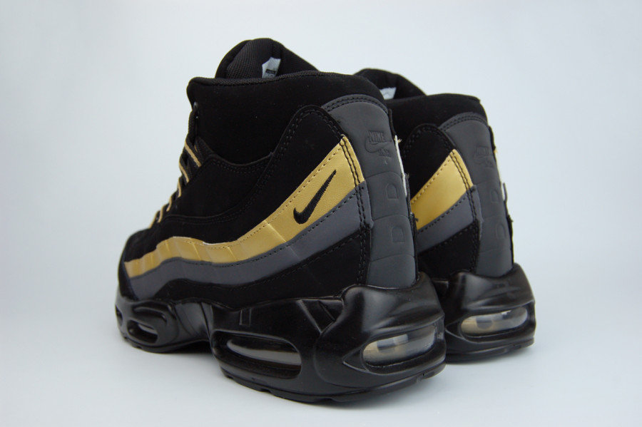 кроссовки Nike Air Max 95 High Fur Black Gold
