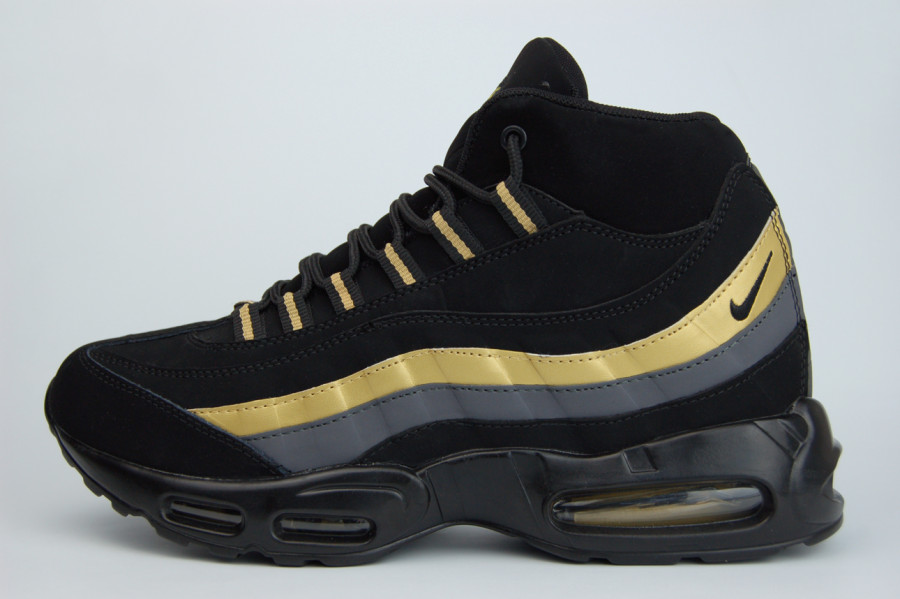 кроссовки Nike Air Max 95 High Fur Black Gold