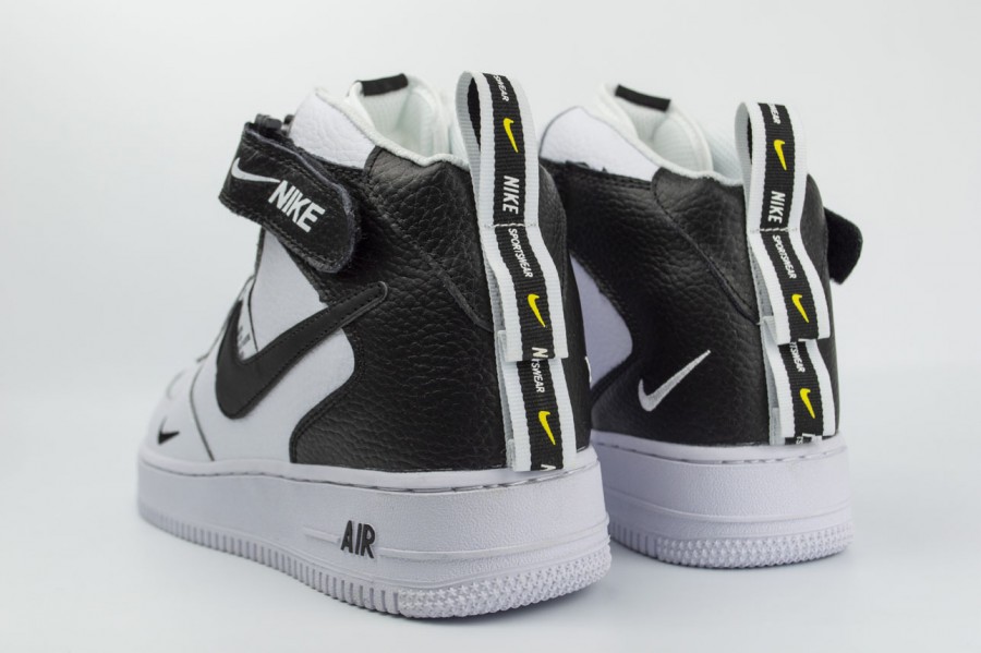 кроссовки Nike Air Force 1 Mid 07 lv8 Fur White / Black