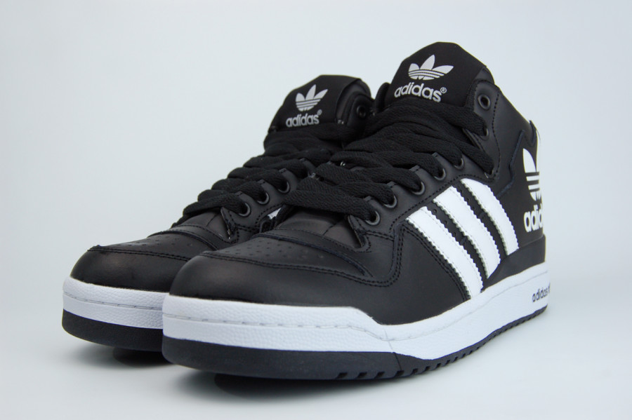кроссовки Adidas Forum Mid Fur Black / White