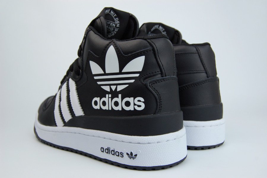 кроссовки Adidas Forum Mid Fur Black / White