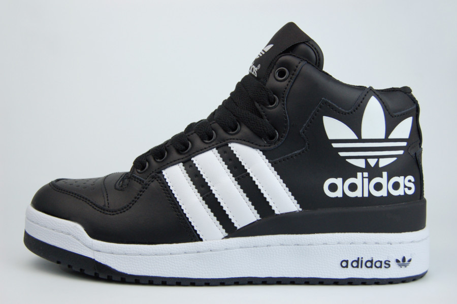 кроссовки Adidas Forum Mid Fur Black / White