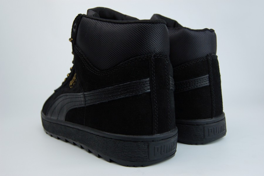 кроссовки Puma Suede Mid Fur Triple Black
