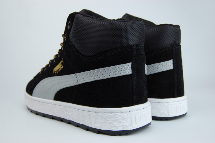 кроссовки Puma Suede Mid Fur Black / White