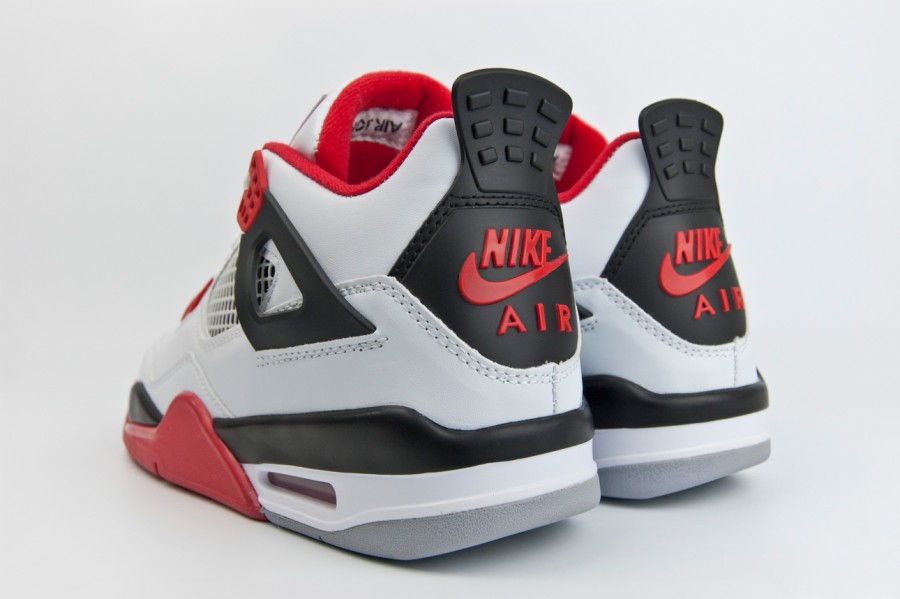кроссовки Nike Air Jordan 4 Retro White / Red