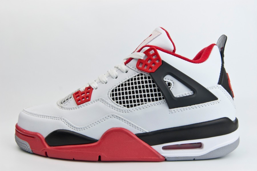 кроссовки Nike Air Jordan 4 Retro White / Red