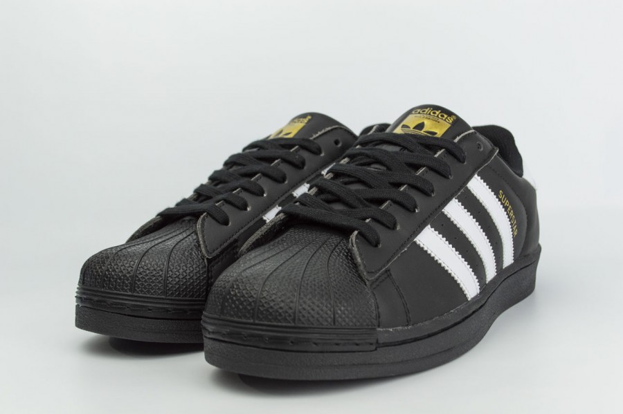 кроссовки Adidas SuperStar Black / White Stripes