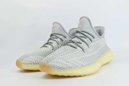 кроссовки Adidas Yeezy 350 boost V2 Grey / Volt Ftwr
