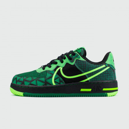 кроссовки Nike Air Force 1 React D/MS/X Black / Green