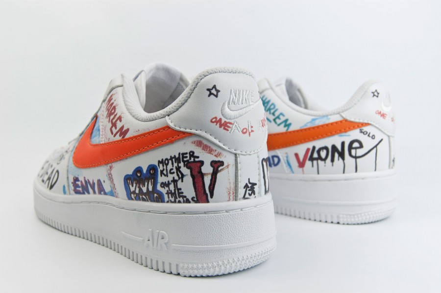 кроссовки Nike Air Force 1 Low White Custom Vlone