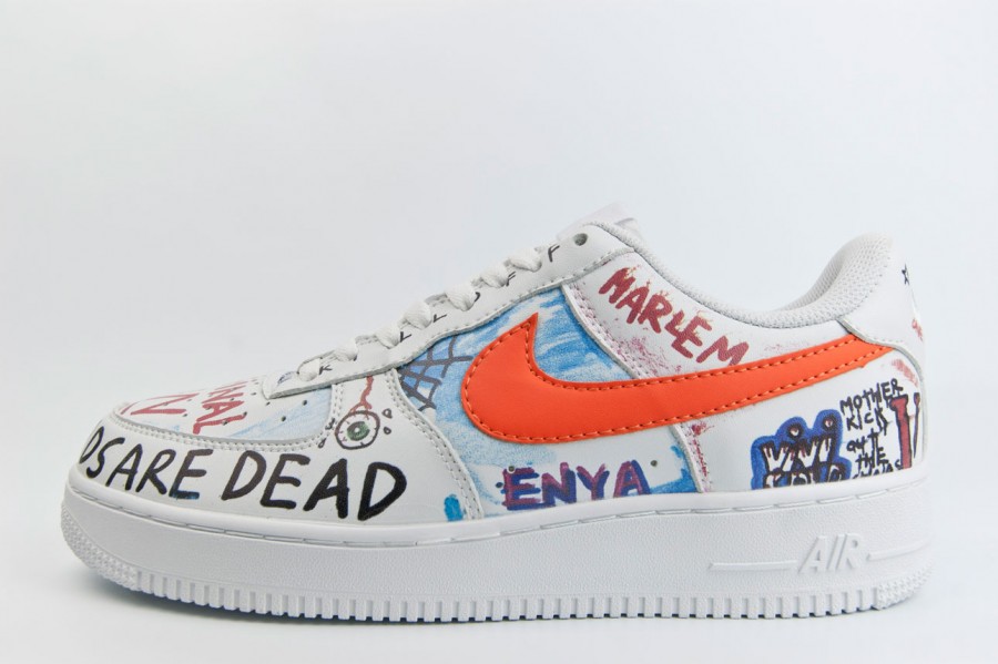 кроссовки Nike Air Force 1 Low White Custom Vlone