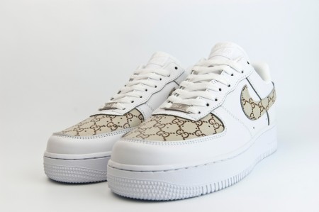 кроссовки Nike Air Force 1 Wmns Gucci White