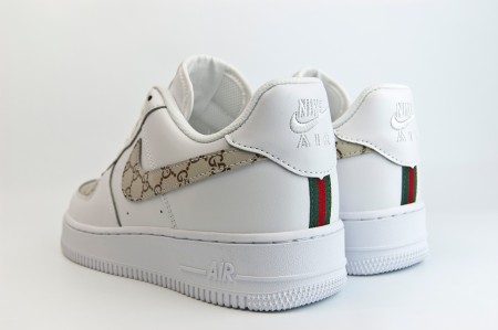 кроссовки Nike Air Force 1 Wmns Gucci White