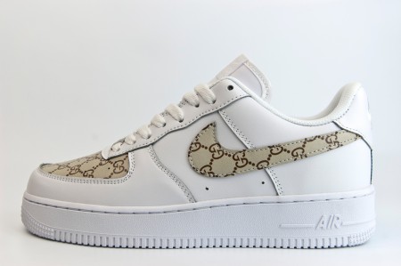 кроссовки Nike Air Force 1 Wmns Gucci White