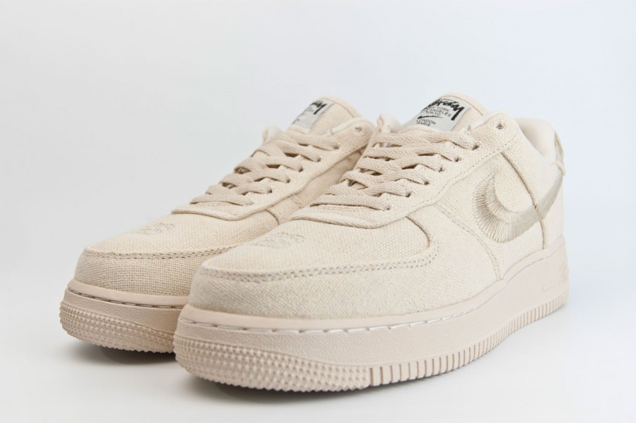 кроссовки Nike Air Force 1 Low Wmns x Stussy Fossil