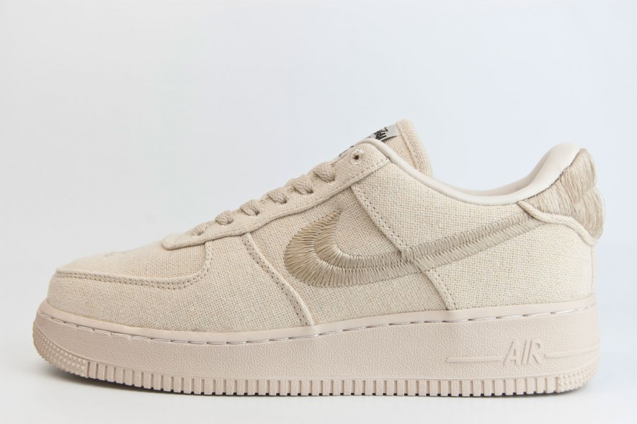 кроссовки Nike Air Force 1 Low Wmns x Stussy Fossil