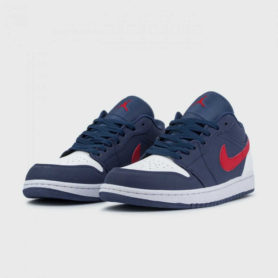кроссовки Nike Air Jordan 1 Low Blue / White / Red