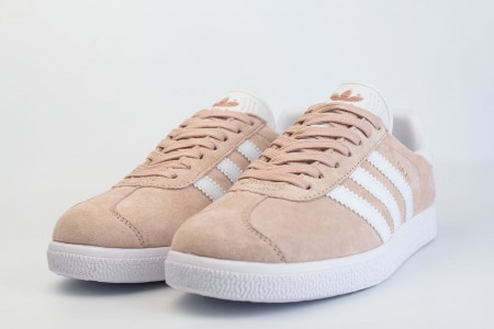 кроссовки Adidas Gazelle Wmns Suede Pink / White