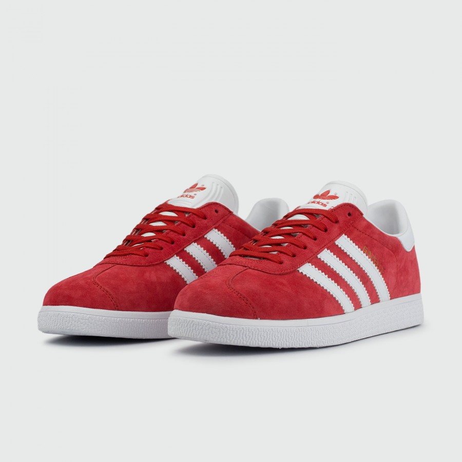 кроссовки Adidas Gazelle Wmns Suede Red / White