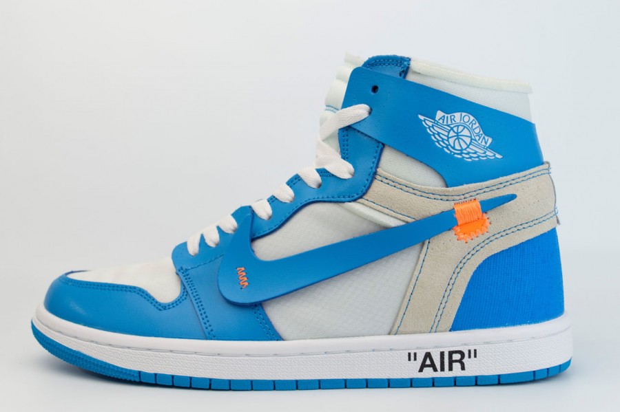 кроссовки Nike Air Jordan 1 x Off-White Blue White