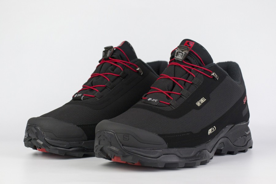 кроссовки Salomon SoftShell Black / Red Laces
