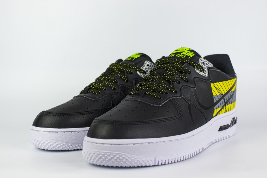 кроссовки Nike Air Force 1 Low React LX Black / Volt