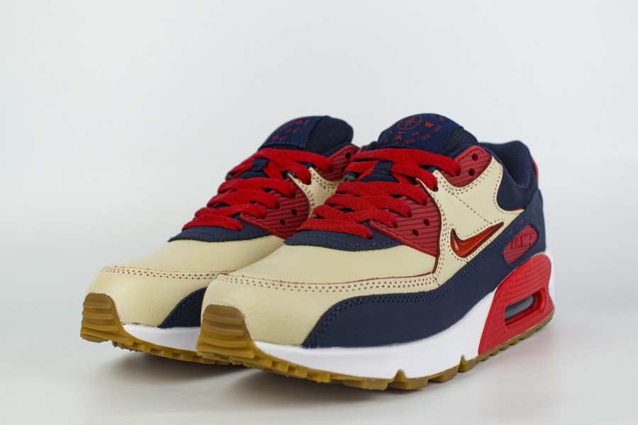кроссовки Nike Air Max 90 PRM Wmns Sail / Midnight Blue