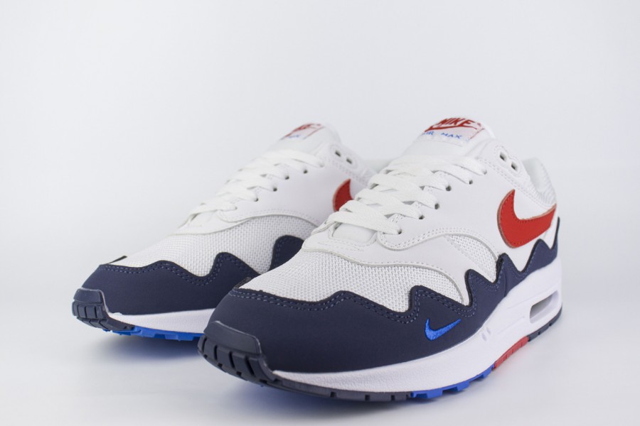 кроссовки Nike Air Max 1 White / Blue / Red