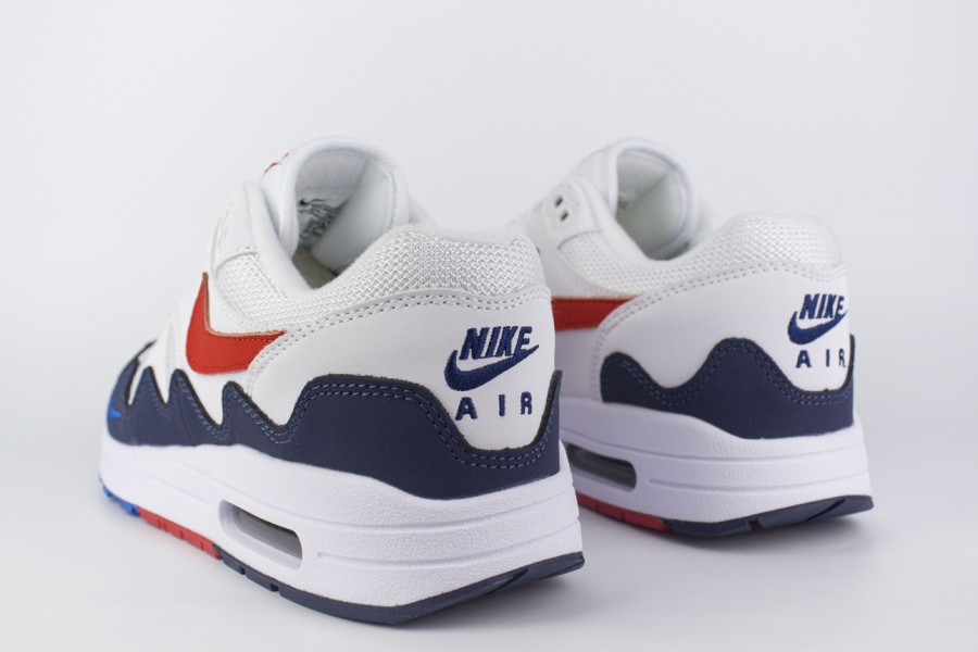 кроссовки Nike Air Max 1 White / Blue / Red