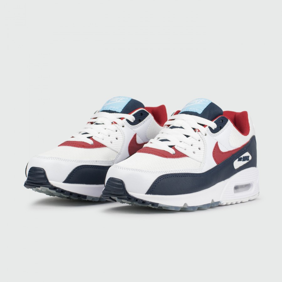 кроссовки Nike Air Max 90 White / Blue / Red